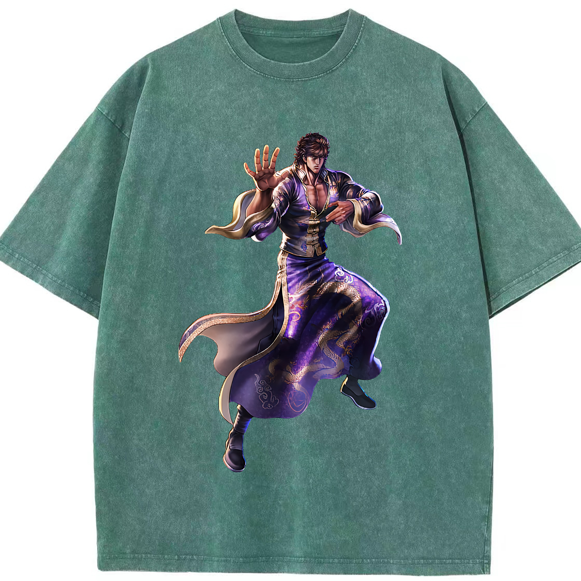（画像用） 北斗の拳 Fist of the North Star 綿100% ヴィンテージ風 半袖Tシャツ（フロントプリント）